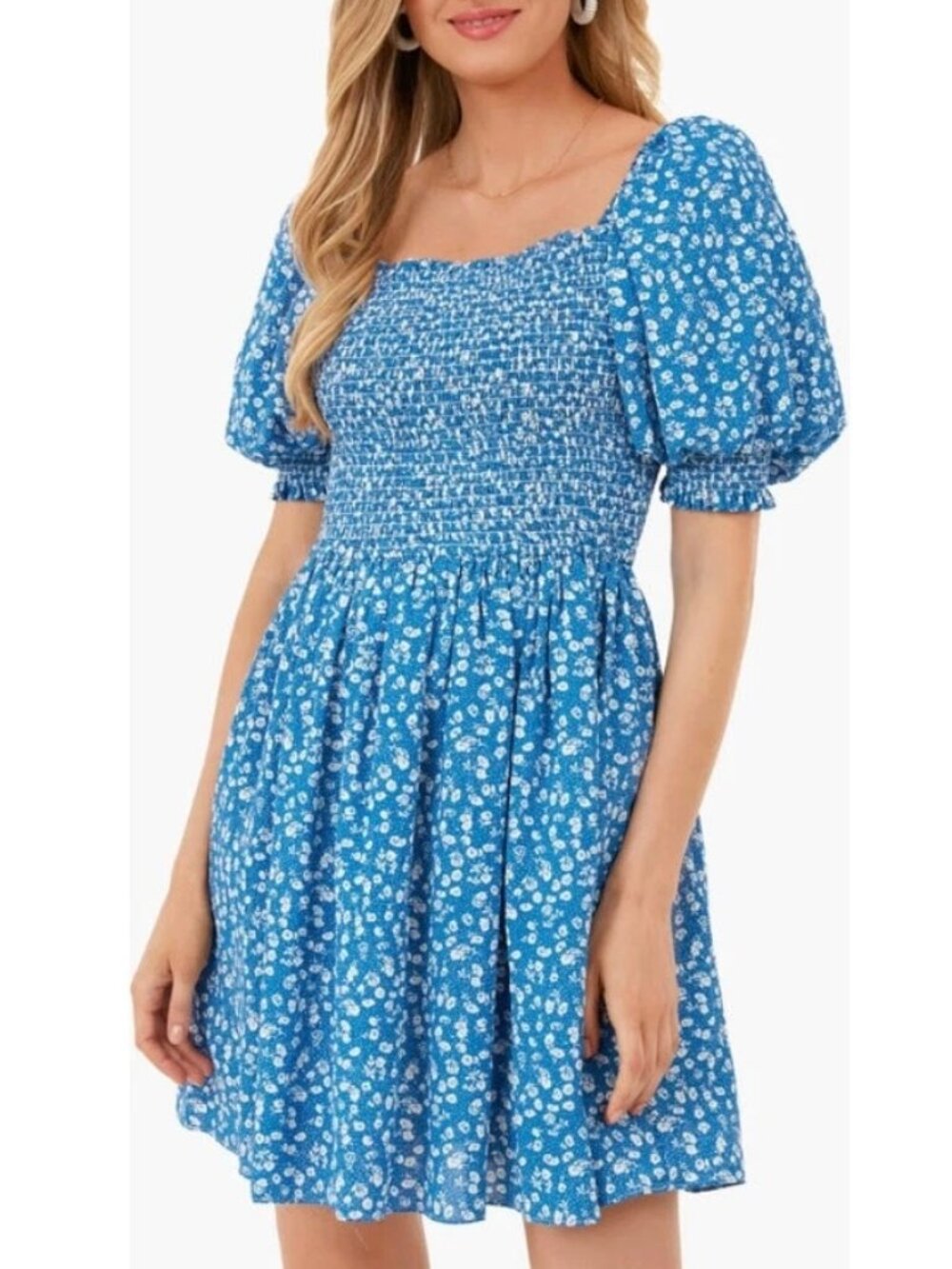 Tuckernuck Hyacinth House Blue Ditsy Floral PAI Mini Dress